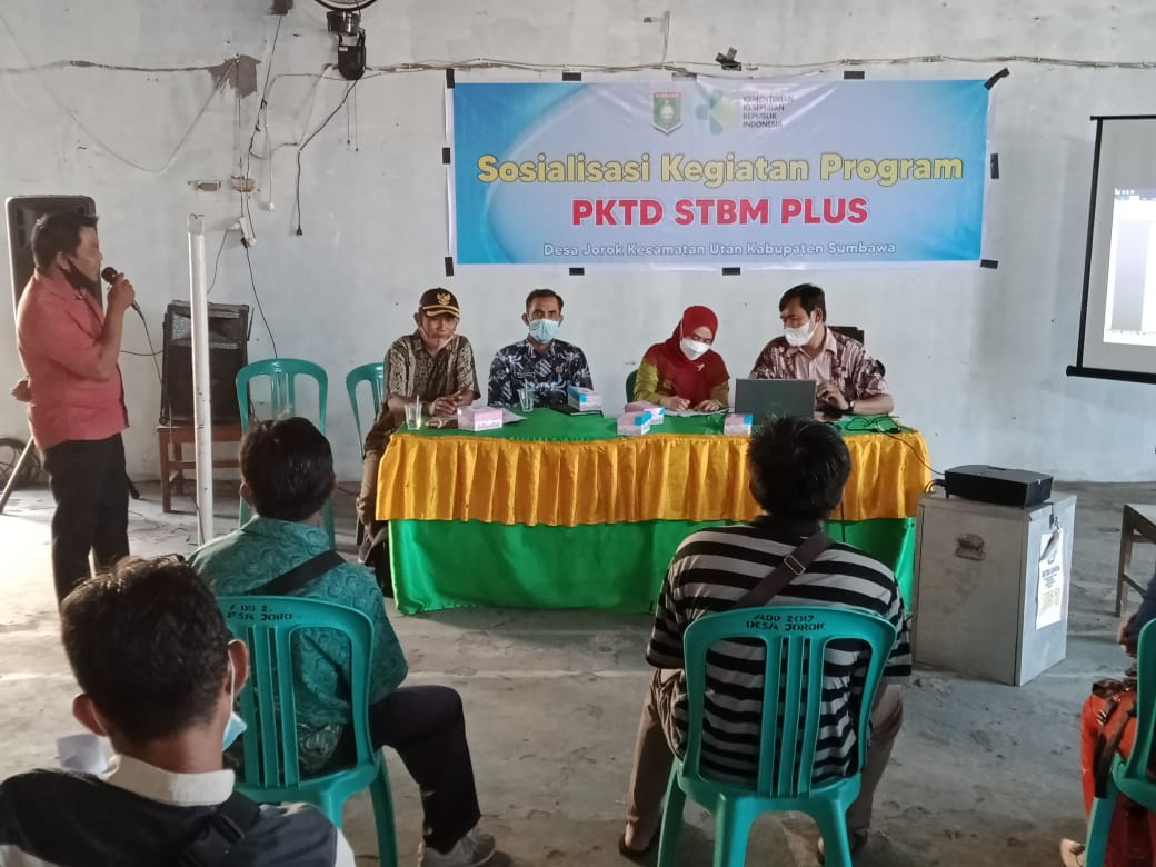 Sosialisasi kegiatan program PKTD STBM PLUS DESA JOROK bersama tim dari dinas kesehatan kab.sumbawa